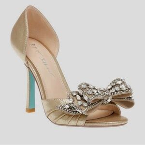 BETSEY JOHNSON Landn Rhinestone Bow Heels